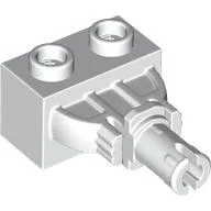 Brick Special 1 x 2 with Rotation Joint Pin / White