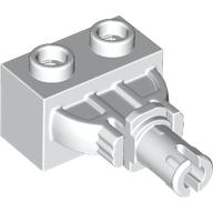 Lego Brick Special 1 x 2 with Rotation Joint Pin / White