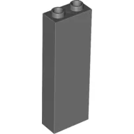 Brick 1 x 2 x 5 with Hollow Studs / Dark Bluish Gray