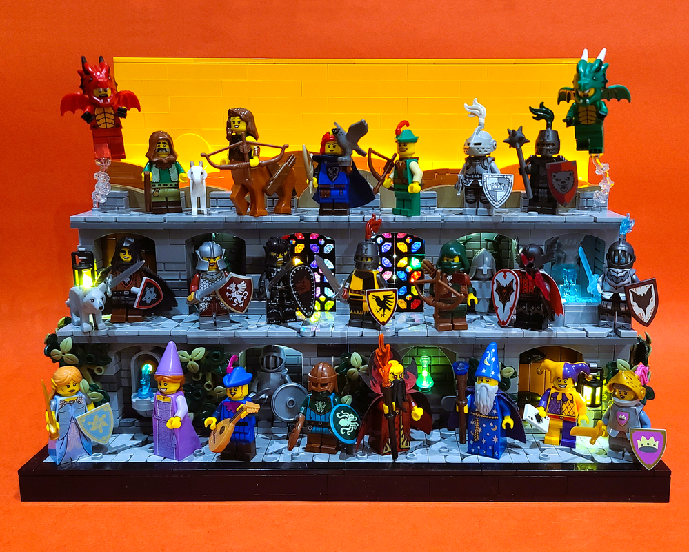 Lego Castlescape Castle Minifigure Diorama Display