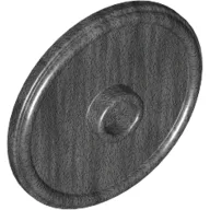 Shield Round with Stud and Raised Rim [Plain] / Pearl Titanium