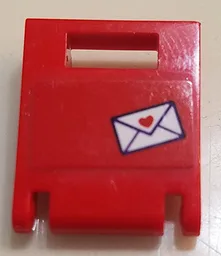Container, Box 2 x 2 x 2 Door with Slot with Envelope and Heart Pattern (Sticker) - Set 41310
