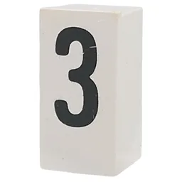 Tile Special 1 x 2 x 5/6 with Stud Hole in End with '3' Print