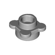 Lego Plant, Flower, Plate Round 1 x 1 with 4 Petals / Light Bluish Gray