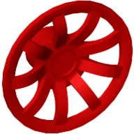 Wheel Cover 9 Spoke - 24mm D. / Red
