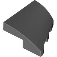 Lego Brick Wedged, Curved 2 x 2 with Stud Notch Left / Dark Bluish Gray