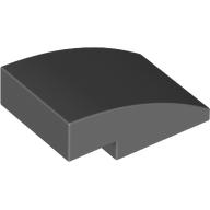 Lego Brick Curved 3 x 2 No Studs / Dark Bluish Gray