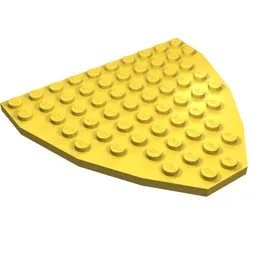 Wedge Plate 9 x 10 Boat Bow / Yellow