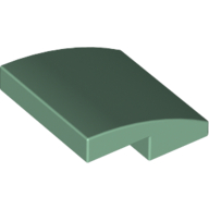 Lego Brick Curved 2 x 2 x 2/3 / Sand Green