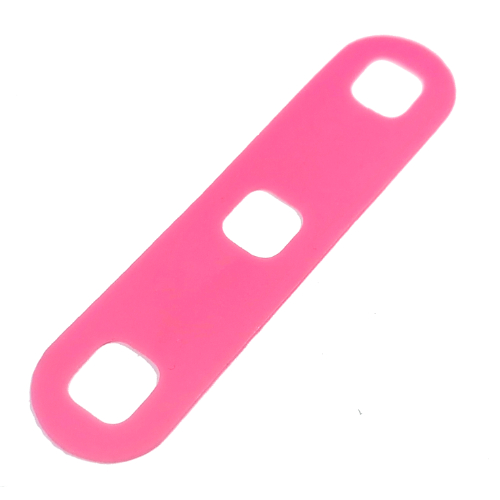 Lego Clikits Connector, Strip 2 x 8 with Rounded Ends and 3 Holes [Rubber] / Trans-Pink
