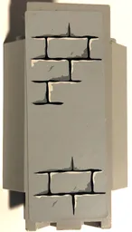 Panel 3 x 3 x 6 Corner Wall with Bricks, Black Mortar and White Highlights Pattern D (Sticker) - Set 7094