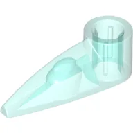 Technic Tooth 1 x 3 with Axle Hole [Rounded Underside] / Trans-Light Blue