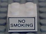 Brick 2 x 2 with 'NO SMOKING' Pattern on Both Sides (Stickers) - Set 6375-2