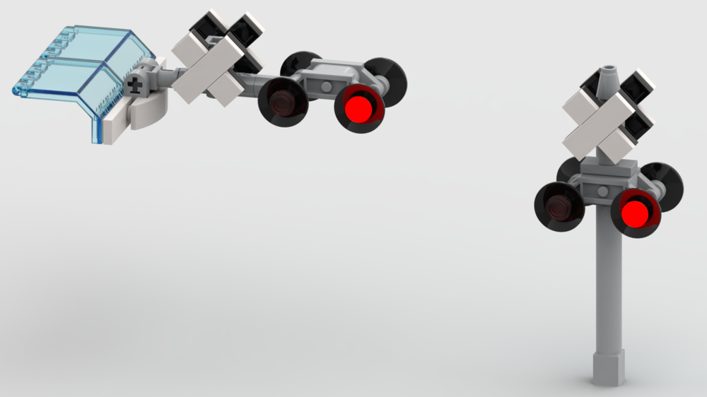 Lego US-Style Raillroad Crossing Signals