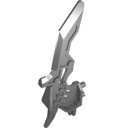 Large Figure Weapon Claw, Half / Flat Silver
