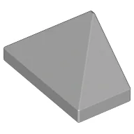 Brick Sloped 45° 2 x 1 Triple with Ovoid Bottom Pin / Light Bluish Gray