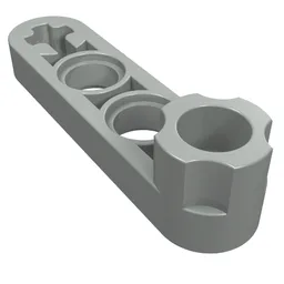 Technic Beam 1 x 4 Thin with Stud Connector / Light Gray