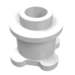 Belville / Scala, Brick Round 1 x 1 x 2/3 Round / White