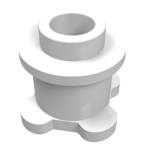 Lego Belville / Scala, Brick Round 1 x 1 x 2/3 Round / White