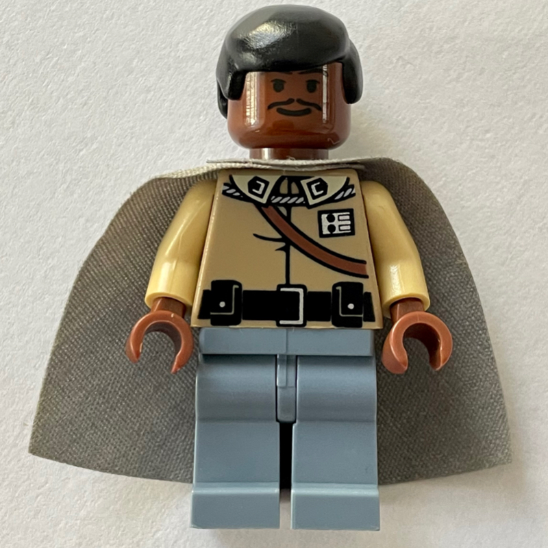 Lego Lando Calrissian, Sand Blue Cape, Sand Blue Legs