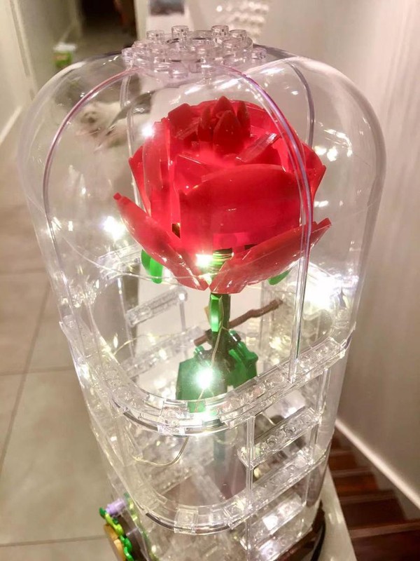 Lego Beauty and the Beast - enchanted rose - Alternative build from ship in a bottle