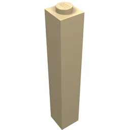Brick 1 x 1 x 5 with Solid Stud / Tan