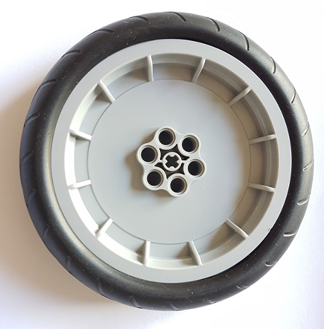 Lego Wheel 75mm D. x 15.8mm Motorcycle with Black Tire 94.2mm D. x 22mm Motorcycle Racing Tread (46334 / 88516)