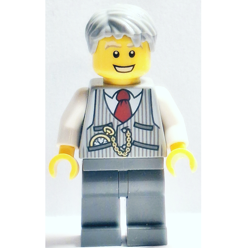 Lego Light Bluish Grey Torso, Dark Bluish Grey Legs, Light Bluish Grey Hair