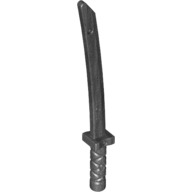 Lego Weapon Sword / Katana / Shamshir with Capped Pommel [Square Guard] / Pearl Titanium