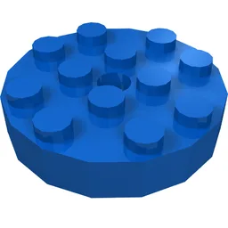Turntable 4 x 4 Top, Locking / Blue