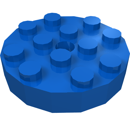Lego Turntable 4 x 4 Top, Locking / Blue