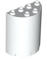 Cylinder Half 2 x 4 x 4 / White
