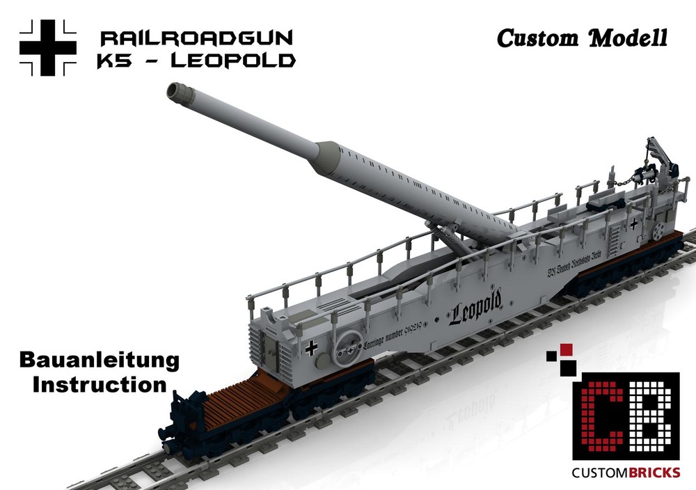 Lego Custom WW2 german Railgun Leopold