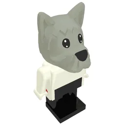 Fabuland Figure, Dr David Dog / White