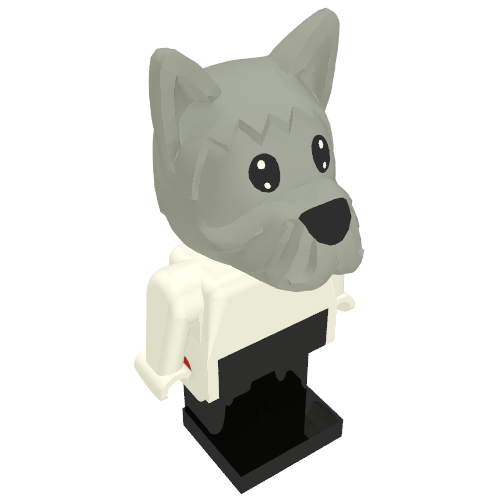 Lego Fabuland Figure, Dr David Dog / White