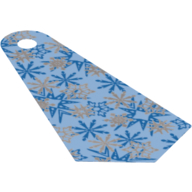 Lego Neckwear Cape, Long Narrow with Silver Snowflakes Print