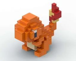 8bit CHARMANDER Pixel Art