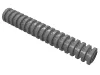 Hose, Ribbed 7mm D. 6L / 4.8cm / Flat Silver