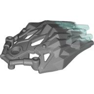 Lego Large Figure Armor, Crystal with Marbled Trans-Light Blue Pattern / Flat Silver