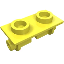 Hinge Brick 1 x 2 Top Plate Thin / Bright Light Yellow