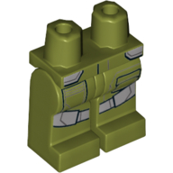 Lego Hips and Olive Green Legs with Flight Suit, Pockets Print (A Wing Pilot) / Olive Green