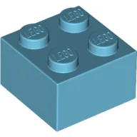 Brick 2 x 2 / Medium Azure