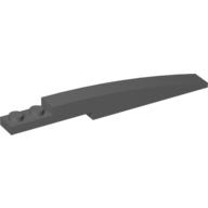 Lego Brick Curved 10 x 1 [Asymmetric Inside Ridges] / Dark Bluish Gray