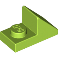 Lego Brick Sloped 45° 2 x 1 with 2/3 Cutout [Original Version] / Lime