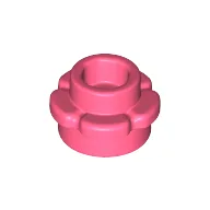 Plant, Flower, Plate Round 1 x 1 with 5 Petals / Coral