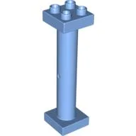 Duplo Support Column 2 x 2 x 6 Round with Open Latticed Back / Medium Blue