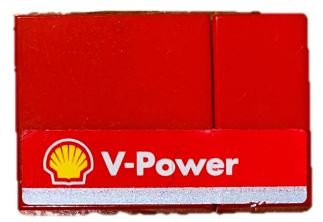 Lego Stickered Assembly 3 x 2 with Shell 'V-Power' Pattern Model Right Side (Sticker) - Set 8142-2
