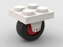 UpScale-8c02-Plate 2x2 Red Wheel