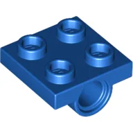 Plate Special 2 x 2 with 1 Pin Hole [Split Underside Ribs] / Blue