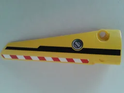 Technic, Panel Fairing # 6 Long Smooth, Side B with Danger Stripes, Black Line and Filler Cap Pattern (Sticker) - Set 8053